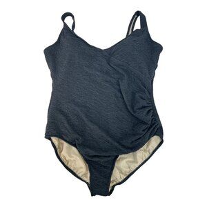 Swim 365 Plus Size One Piece Flattering Swimsuit Women's Size 22W | Black